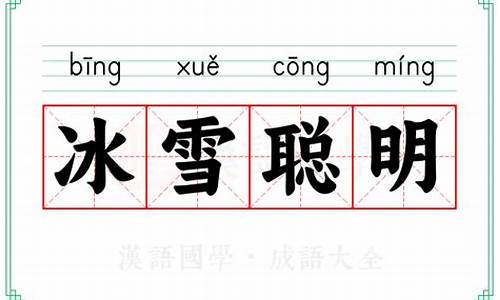 冰雪聪明是成语吗?什么典故-冰雪聪明的意
