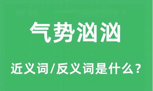 气势汹汹的意思怎么解释-气势汹汹的意思是