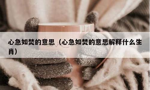 心急如焚是什么意思解释词语-心急如焚是什么意思