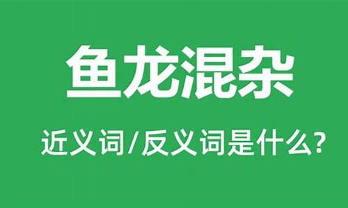 鱼龙混杂可以形容事物吗-鱼龙混杂用来形容什么