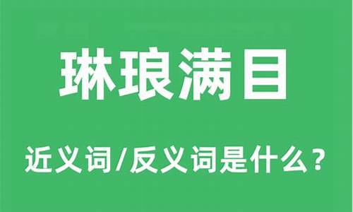 琳琅满目的近义词是什么词-琳琅满目近义词